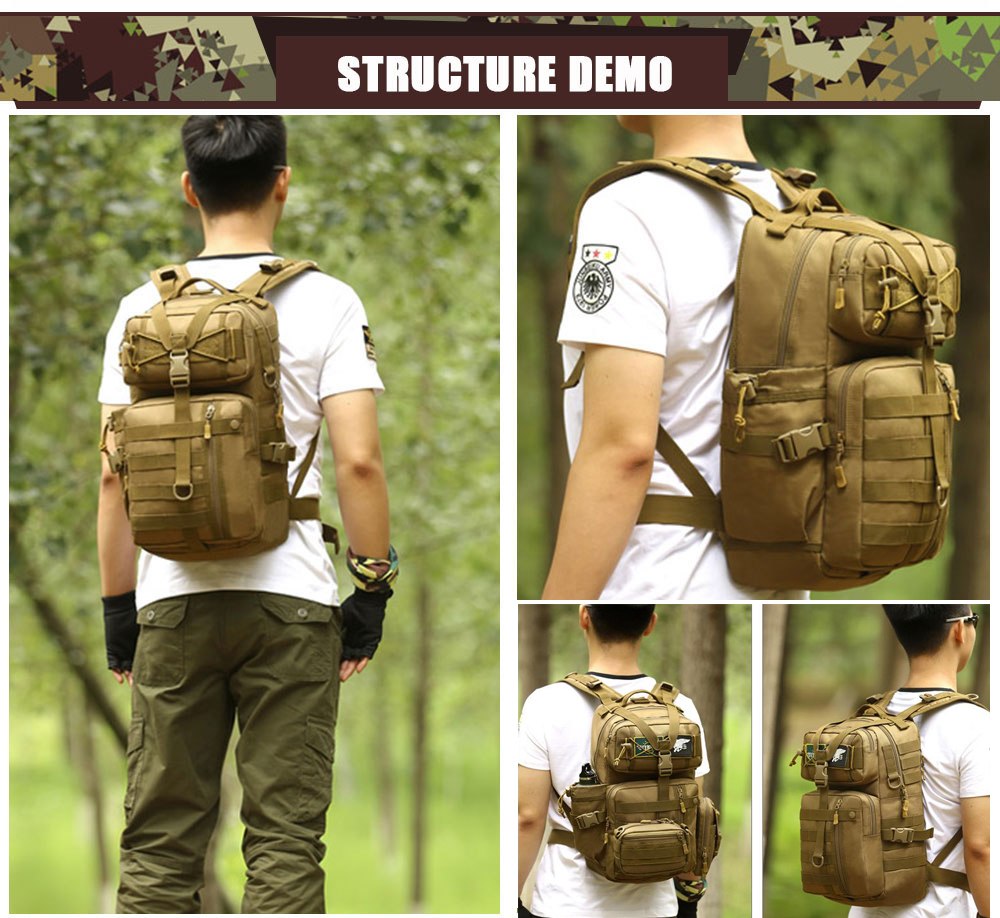 Hot Men Outdoor 3P Tactical Backpack 900D Waterproof Army Shoulder Military hunting camping Women Multi-purpose Molle Sports Bag Hot Men Outdoor 3P Tactical Backpack 900D Waterproof Army Shoulder Military hunting camping Women Multi-purpose Molle Sports Bag