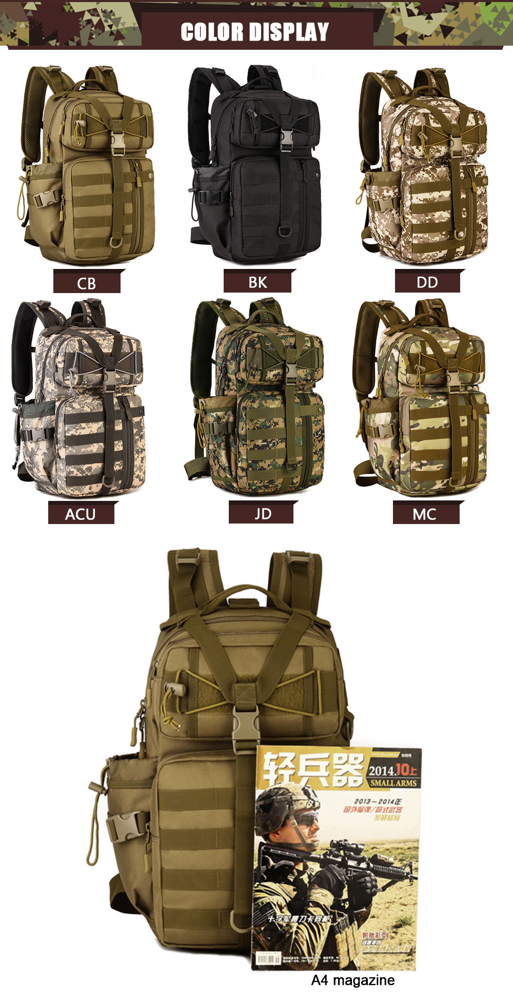 Hot Men Outdoor 3P Tactical Backpack 900D Waterproof Army Shoulder Military hunting camping Women Multi-purpose Molle Sports Bag Hot Men Outdoor 3P Tactical Backpack 900D Waterproof Army Shoulder Military hunting camping Women Multi-purpose Molle Sports Bag