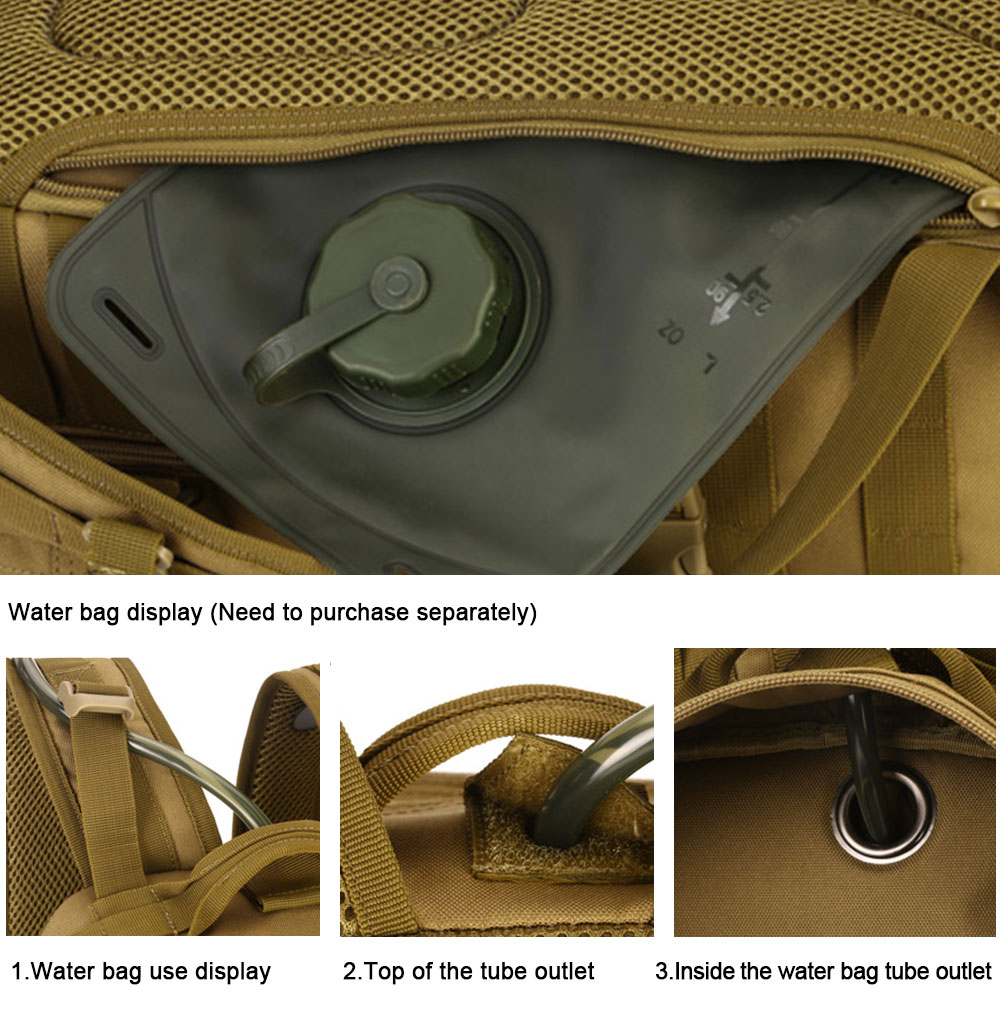 Men Outdoor 3P Tactical Backpack 900D Waterproof Army Shoulder Military hunting camping Women Multi-functional Molle Sports Bag