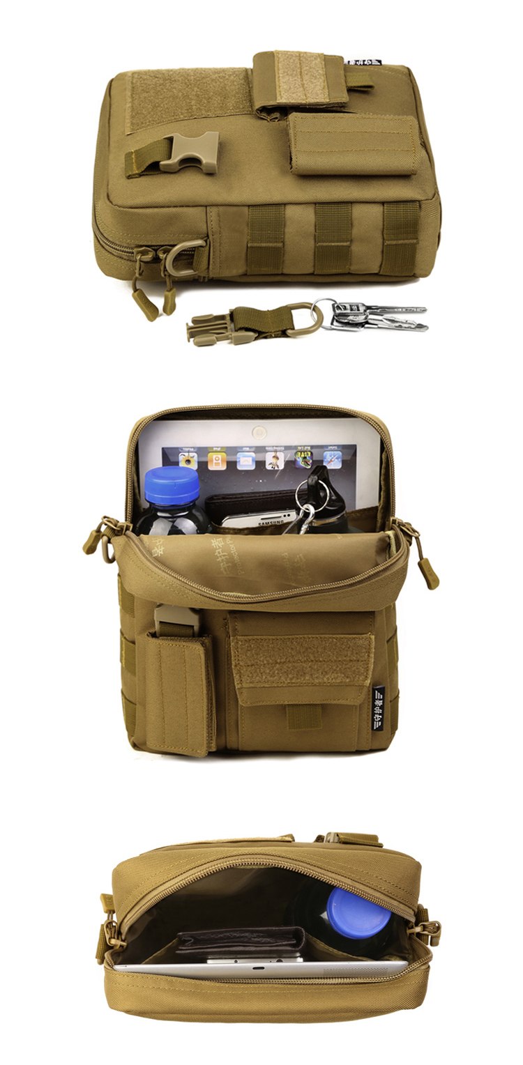 Men Camo Waterproof Vertical Messenger Bag Army Fans Tactical Shoulder Bag Outdoor Travel Commuter Package Extend Molle Bag K316