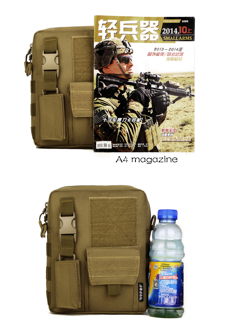 Men Camo Waterproof Vertical Messenger Bag Army Fans Tactical Shoulder Bag Outdoor Travel Commuter Package Extend Molle Bag K316