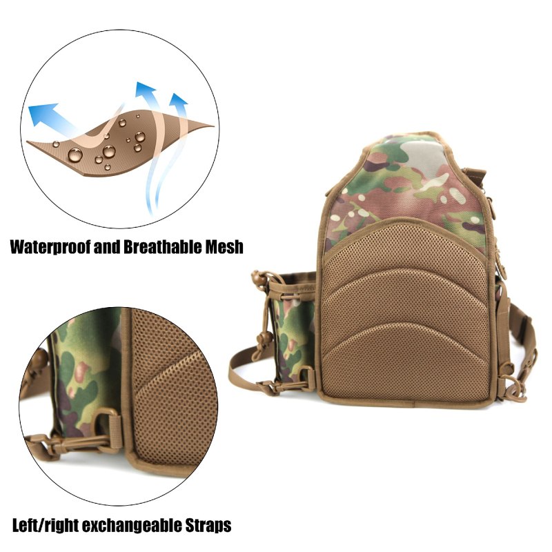 Runature Waterproof Sports Bag Outdoor Backpack Camping Travel Bag Military Backpack Tactical Bag One Shoulder Sling Chest Bag