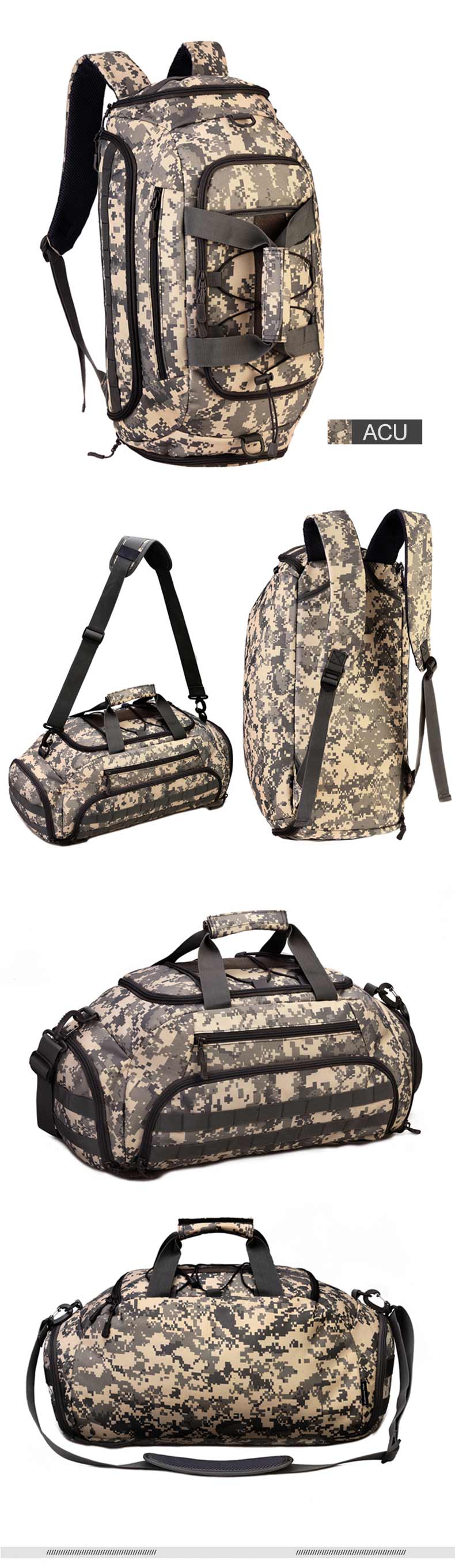 Outdoor Sports Backpack Tactical Army Bags for Men Camping Hunting Rucksack Shoulder Bag Mochilas Tacticas Sac De Sport XA996WD