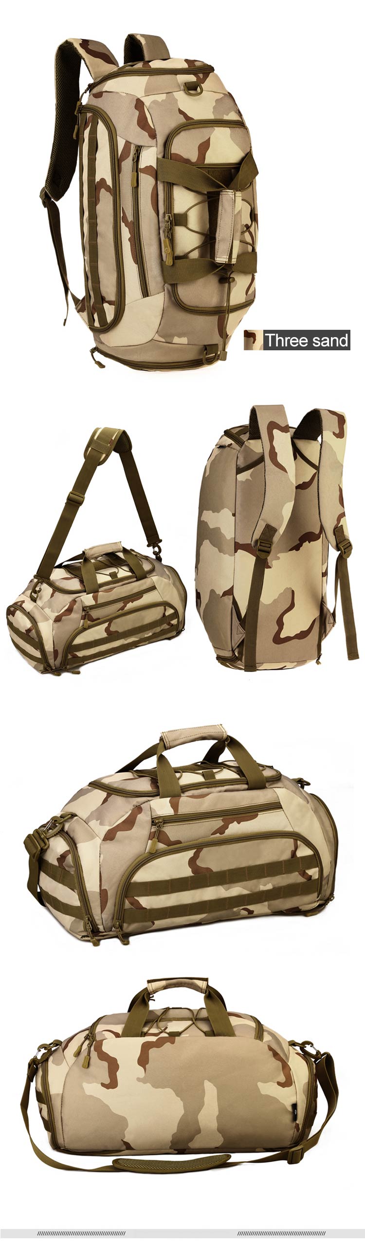 Outdoor Sports Backpack Tactical Army Bags for Men Camping Hunting Rucksack Shoulder Bag Mochilas Tacticas Sac De Sport XA996WD