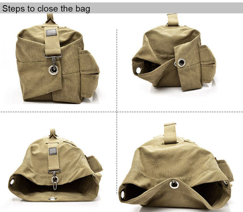 Men Outdoor Bacpkack Luggage Travel Large Army Bucket Bag Multifunctional Military Canvas Backpacks Sports Shoulder Bags XA188WA
