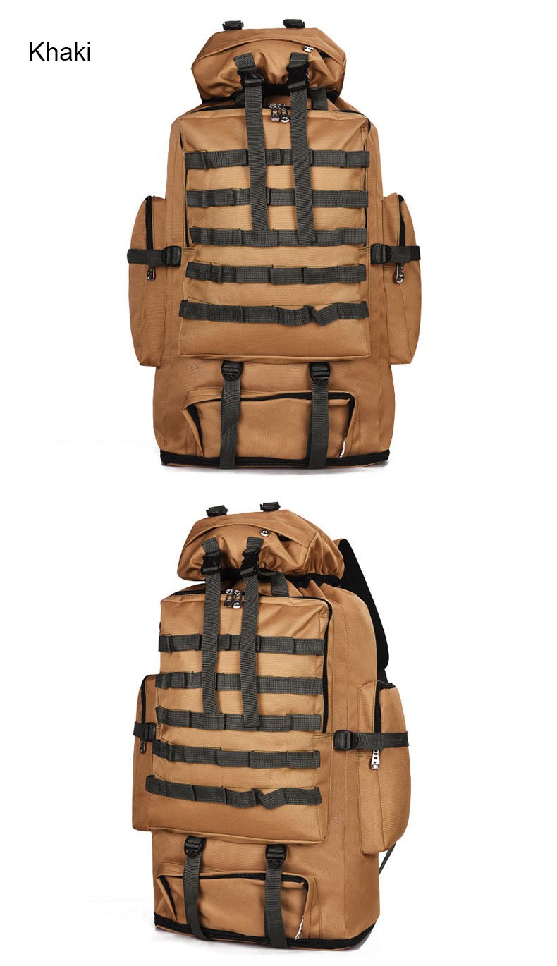 100L Military Molle Army Bag Camping Backpack Tactical Large Backpacks Hiking Travel Outdoor Sports Bags Rucksack Mohila XA658WA