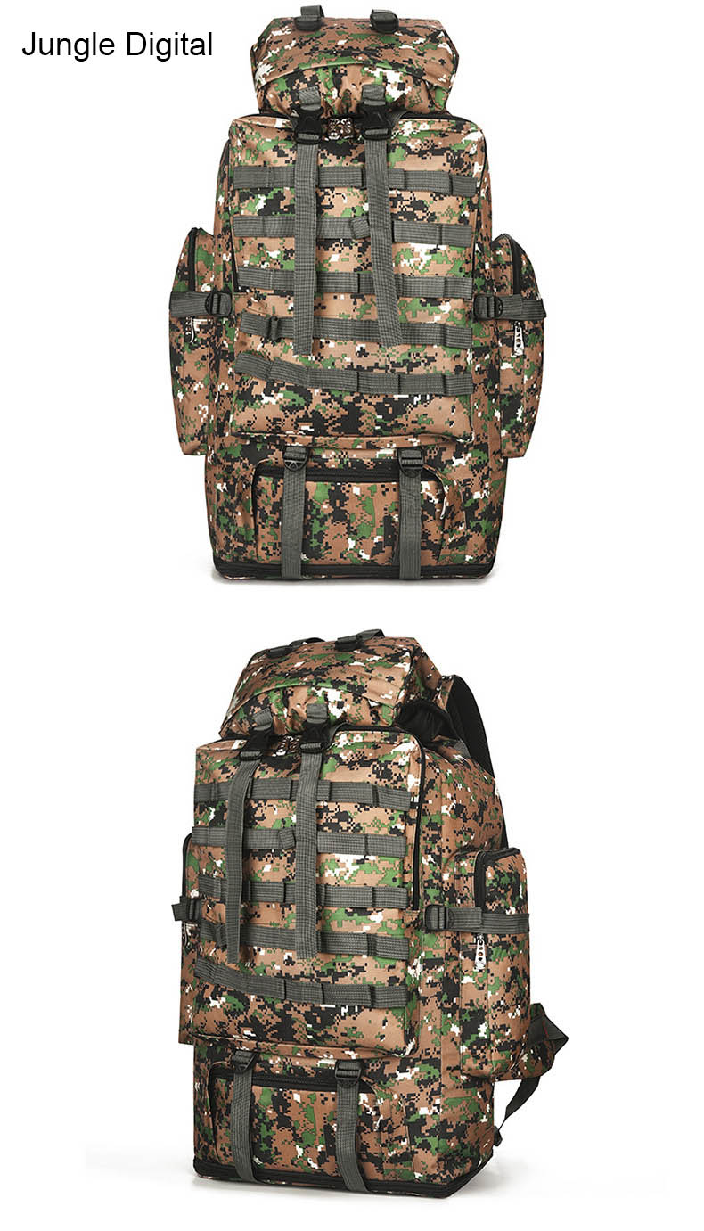 100L Military Molle Army Bag Camping Backpack Tactical Large Backpacks Hiking Travel Outdoor Sports Bags Rucksack Mohila XA658WA