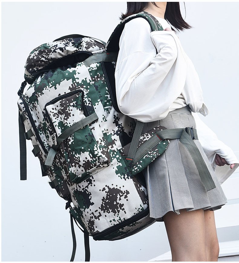 100L Military Molle Army Bag Camping Backpack Tactical Large Backpacks Hiking Travel Outdoor Sports Bags Rucksack Mohila XA658WA