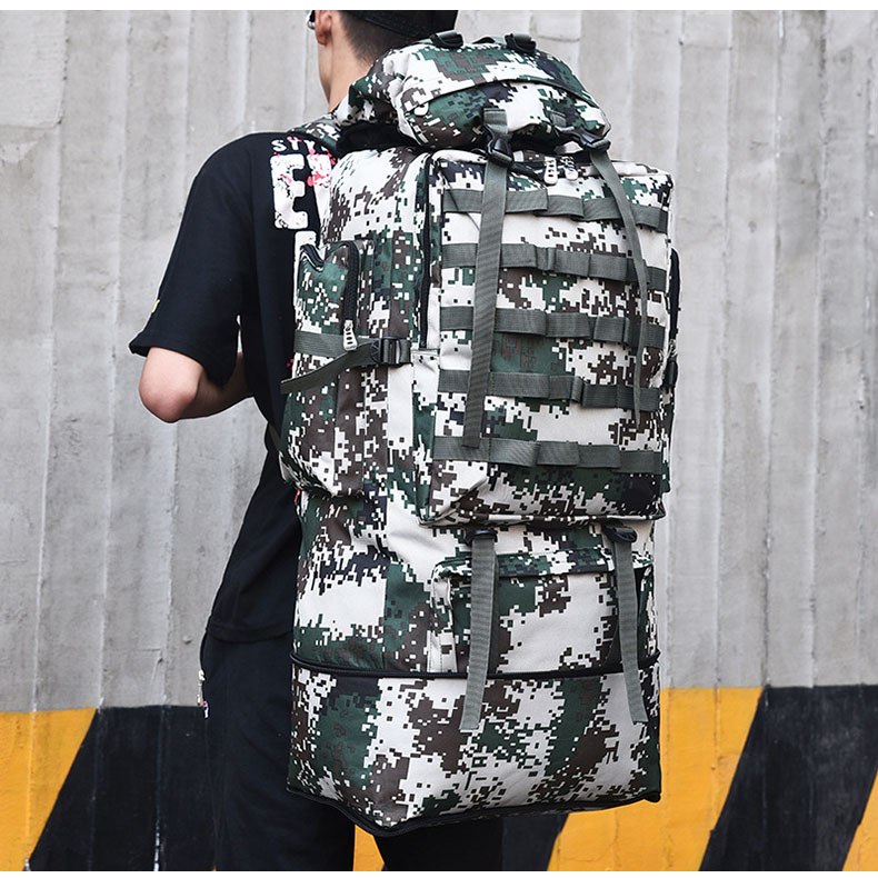 100L Military Molle Army Bag Camping Backpack Tactical Large Backpacks Hiking Travel Outdoor Sports Bags Rucksack Mohila XA658WA