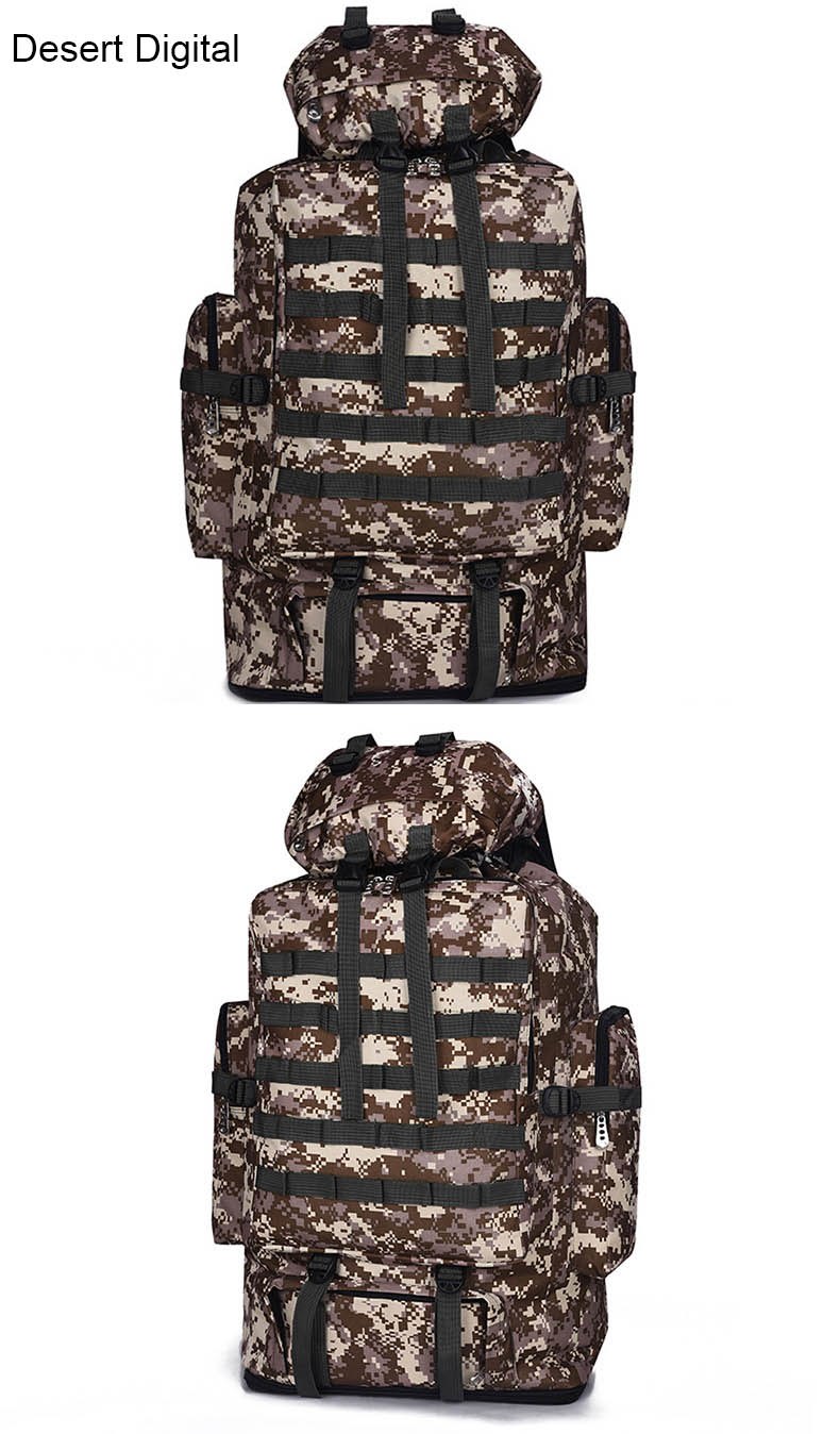 100L Military Molle Army Bag Camping Backpack Tactical Large Backpacks Hiking Travel Outdoor Sports Bags Rucksack Mohila XA658WA