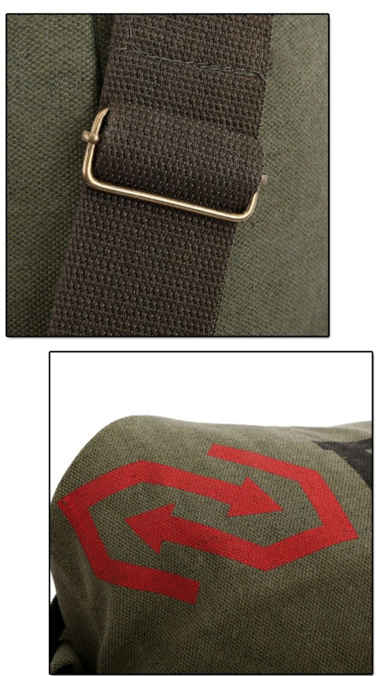 Outdoors Multifunctional Canvas Military Backpack Women Men Shoulder Bag Bucket Drawstring Travel Rucksack Mochila Army XA1245A