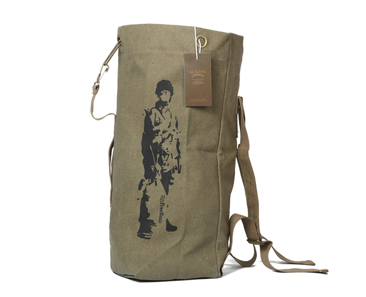Outdoors Multifunctional Canvas Military Backpack Women Men Shoulder Bag Bucket Drawstring Travel Rucksack Mochila Army XA1245A