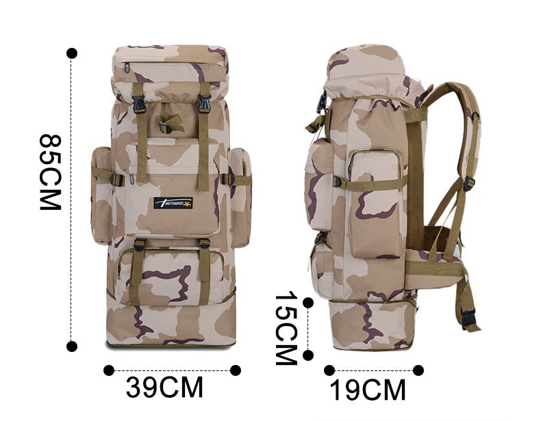 70L 85L Tactical Bag Military Backpack Mountaineering Men Travel Outdoor Sport Bags Molle Hunting Camping Rucksack 2019 XA686WA