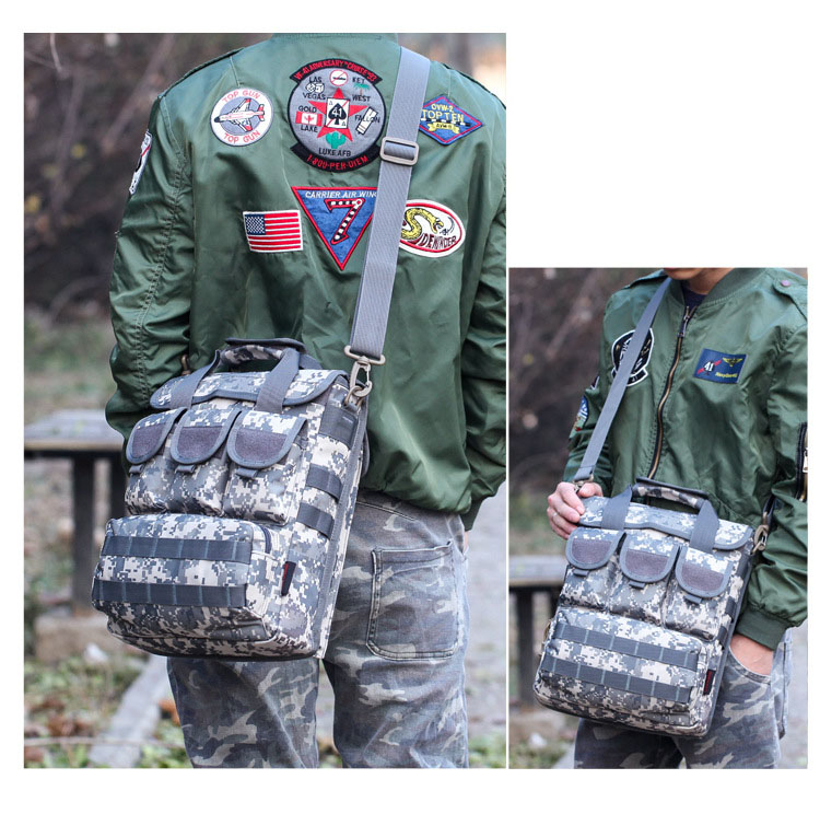Men Outdoor Tactical Bag Molle Messenger Bags Military Camouflage Single Shoulder Belt Sack For Sports Toolkit Handbag XA158WA