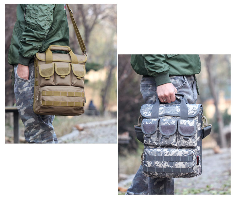 Men Outdoor Tactical Bag Molle Messenger Bags Military Camouflage Single Shoulder Belt Sack For Sports Toolkit Handbag XA158WA
