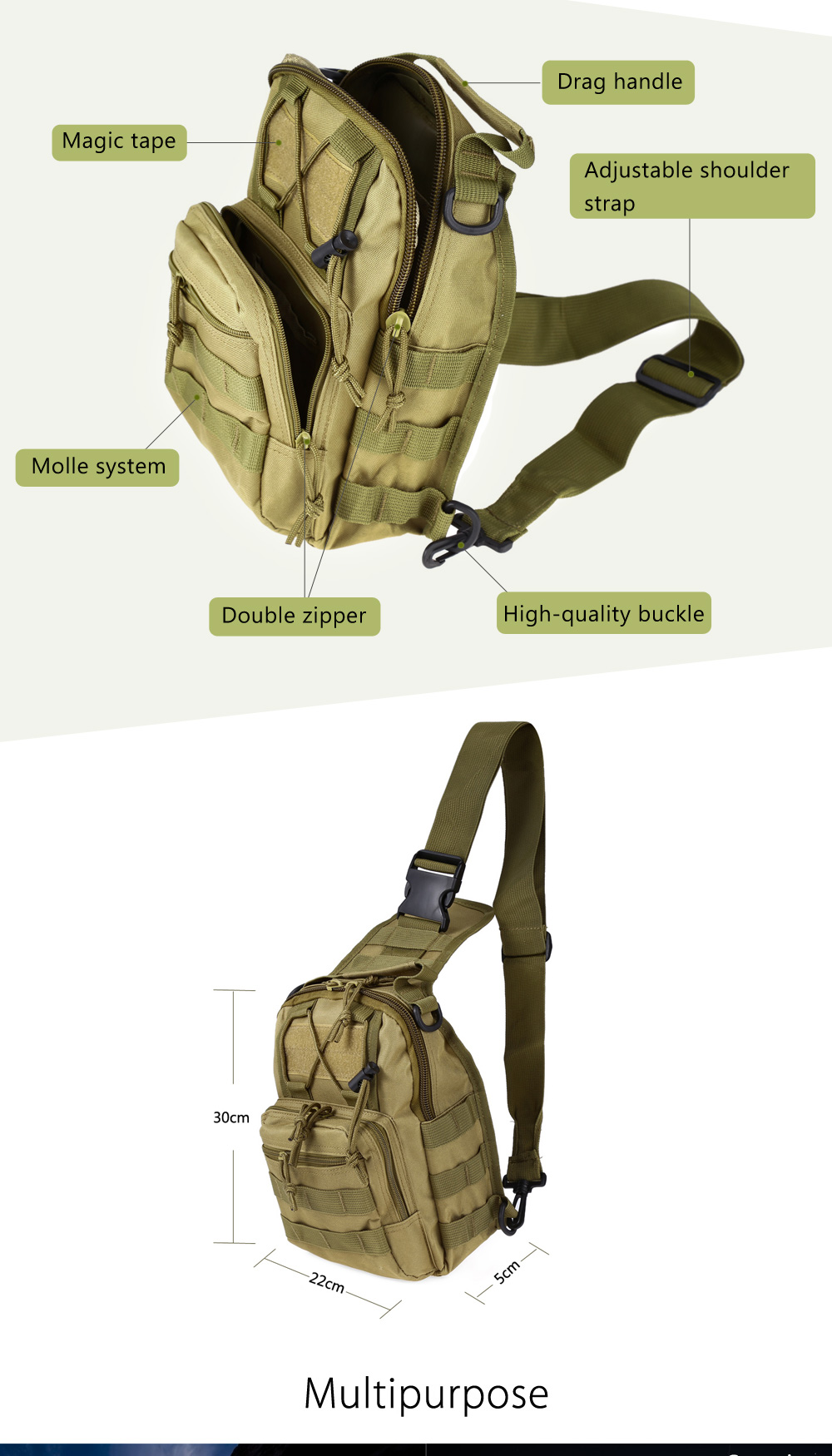 600D Outdoor Sports Bag Shoulder Military Camping Hiking Bag Tactical Backpack Utility Camping Travel Hiking Trekking Bags