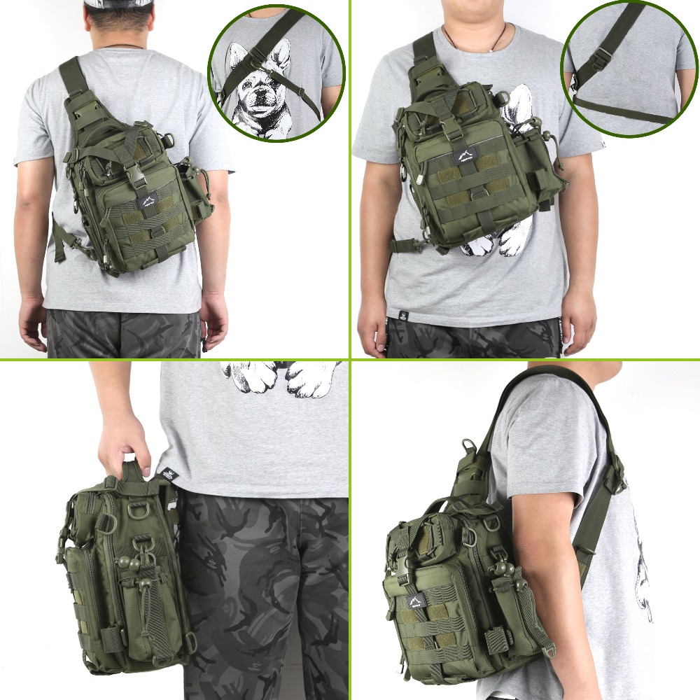 Tactical Sling Bag Chest Pack Waterproof Crossbody Backpack Military ...