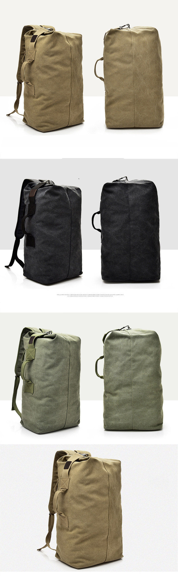 Large Capacity Men Women Travel Bag Military Tactical Climbing Backpack Army Bags Canvas Bucket Shoulder Sports Bag Male XA595WD