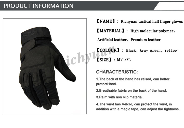 Us Military Tactical Gloves Outdoor Sports Army Full Finger Combat Motocycle Slip-resistant Carbon Fiber Tortoise Shell Gloves