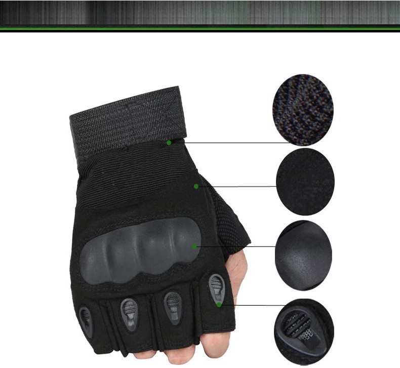 Tactical Gloves Military Army Bicycle Combat Paintball Airsoft Work Fingerless Shooting Combat Hard Knuckle Half Finger Gloves