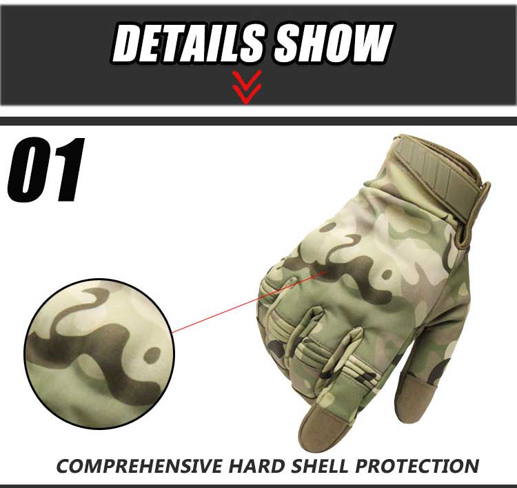 New Camouflage Tactical Touch Gloves Army waterproof Paintball Shooting Military Gloves Airsoft Anti-Skid Full Finger Gloves