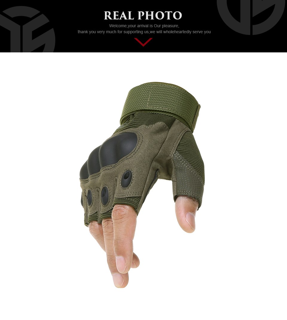 Tactical Fingerless Gloves Military Army Shooting Paintball Airsoft Bicycle Motorcross Combat Hard Knuckle Half Finger Gloves