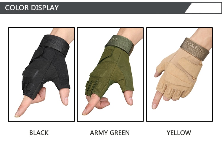 Blackhawk Hell Storm US Military Special Forces Tactical Army Gloves Slip Outdoor Men Fighting Fingerless Gloves