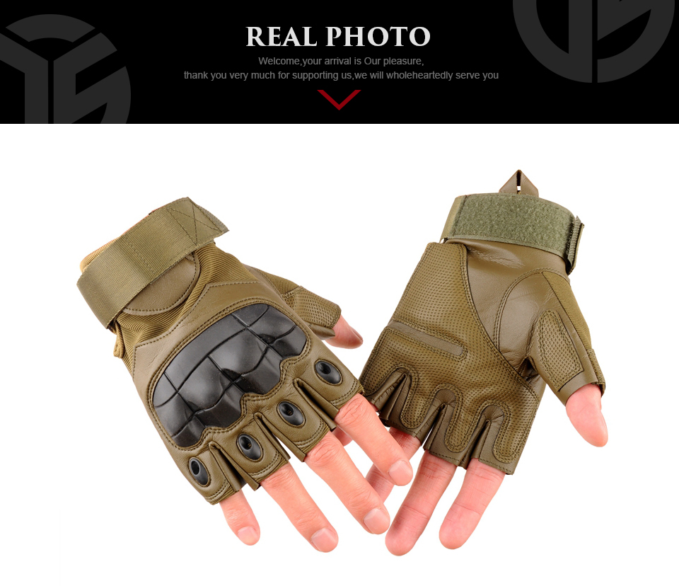 Tactical Fingerless Gloves Military Army Airsoft Paintball Bicycle