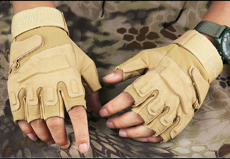 S.ARCHON US Army Tactical Fingerless Gloves Men Anti-Skid Half Finger Military Shooting Mittens Male SWAT Fighting Combat Glove