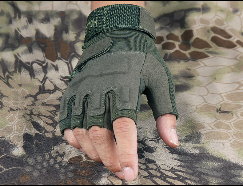 S.ARCHON US Army Tactical Fingerless Gloves Men Anti-Skid Half Finger Military Shooting Mittens Male SWAT Fighting Combat Glove