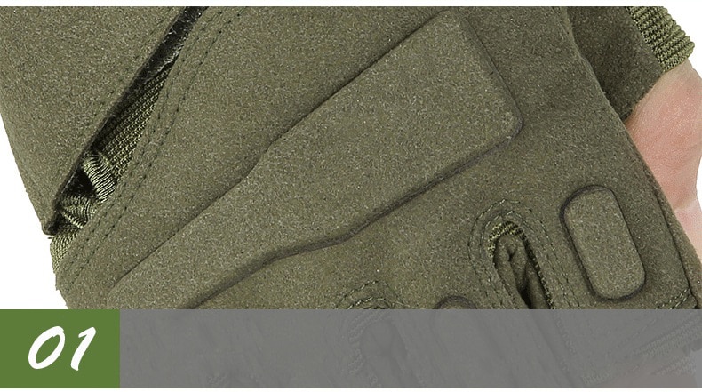 S.ARCHON US Army Tactical Fingerless Gloves Men Anti-Skid Half Finger Military Shooting Mittens Male SWAT Fighting Combat Glove