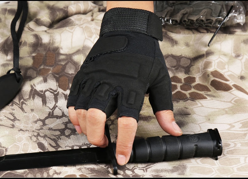 S.ARCHON US Army Tactical Fingerless Gloves Men Anti-Skid Half Finger Military Shooting Mittens Male SWAT Fighting Combat Glove