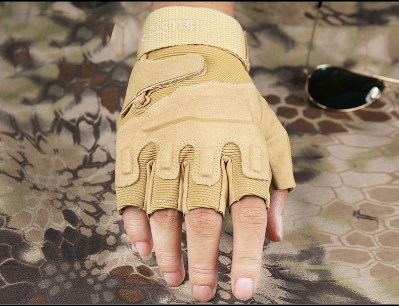 S.ARCHON US Army Tactical Fingerless Gloves Men Anti-Skid Half Finger Military Shooting Mittens Male SWAT Fighting Combat Glove
