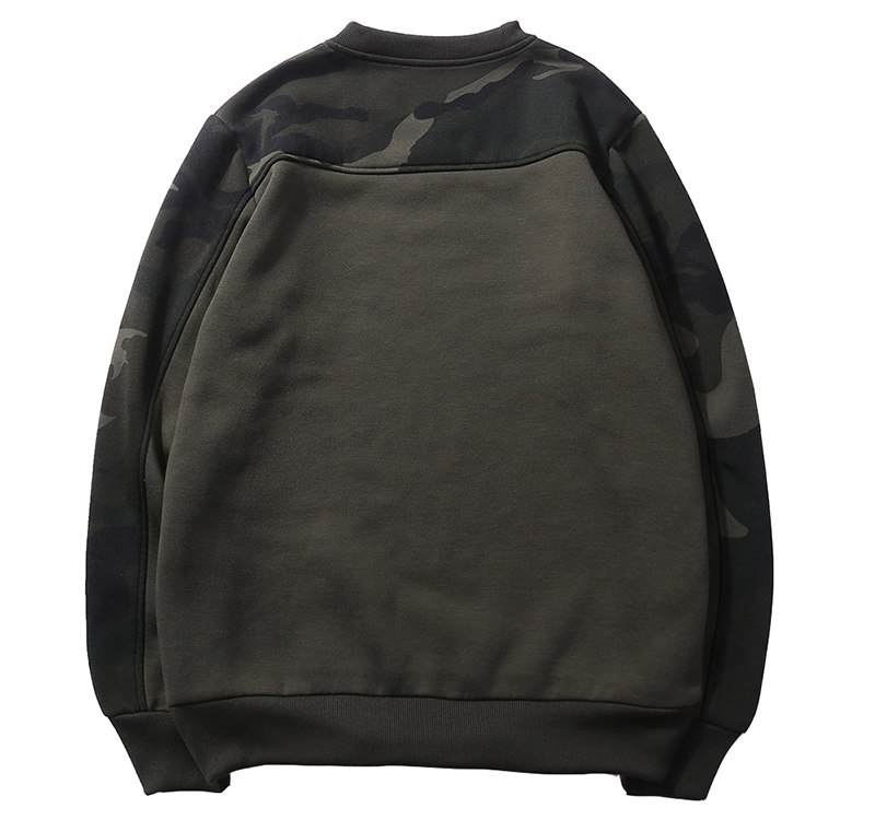 S.ARCHON Military Style Camouflage Sweatshirts Men Casual O-Neck Patchwork Hoodies Male Spring Autumn Camo Pullover Sweatshirts