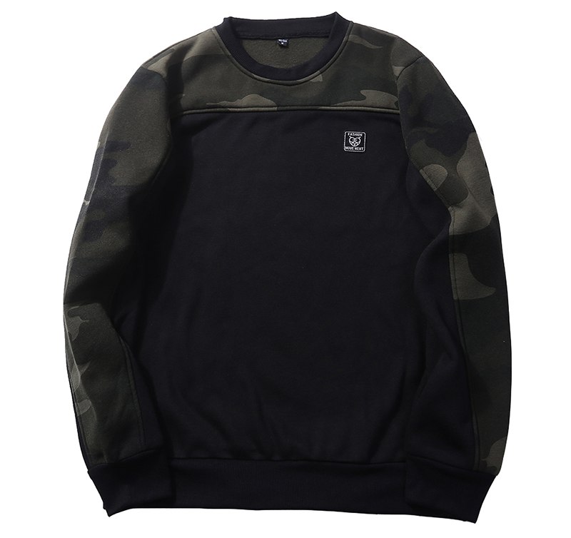 S.ARCHON Military Style Camouflage Sweatshirts Men Casual O-Neck Patchwork Hoodies Male Spring Autumn Camo Pullover Sweatshirts