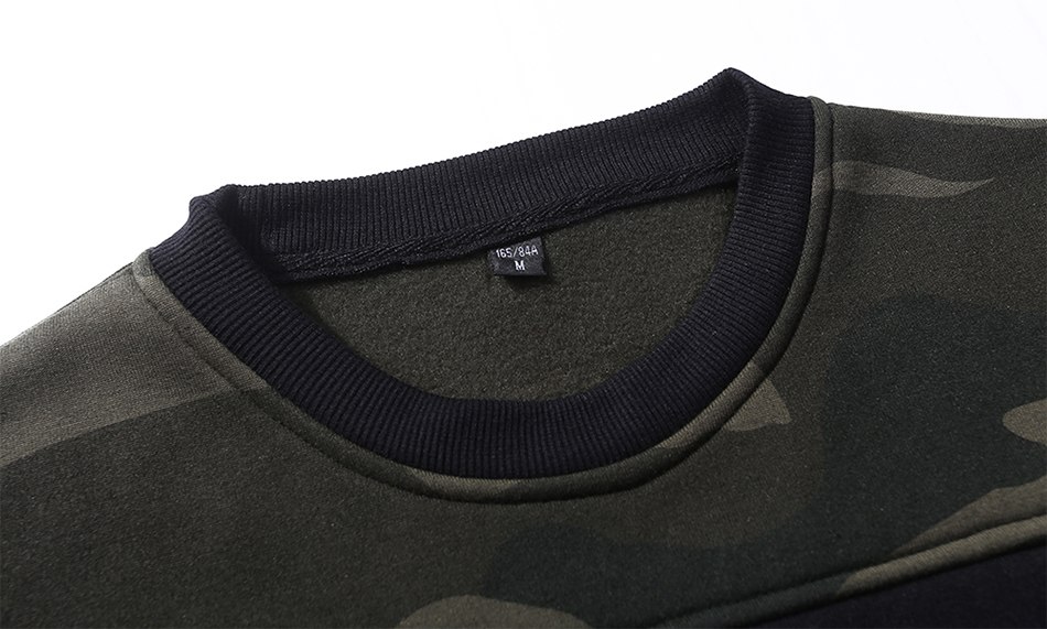 S.ARCHON Military Style Camouflage Sweatshirts Men Casual O-Neck Patchwork Hoodies Male Spring Autumn Camo Pullover Sweatshirts