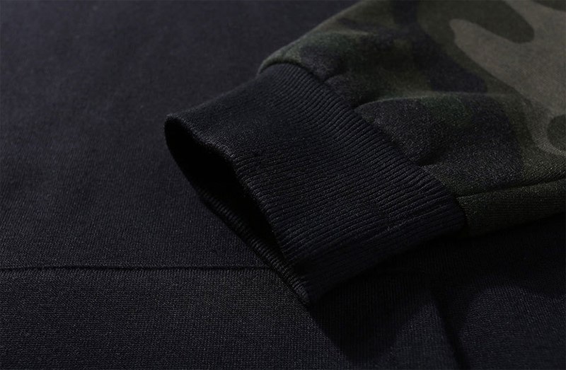 HanHent Fleece Camo Hoodie Men Loose Casual Hooded Streetwear Clothing 2018 Autumn Fashion Pullover Sweatershirt Winter Male