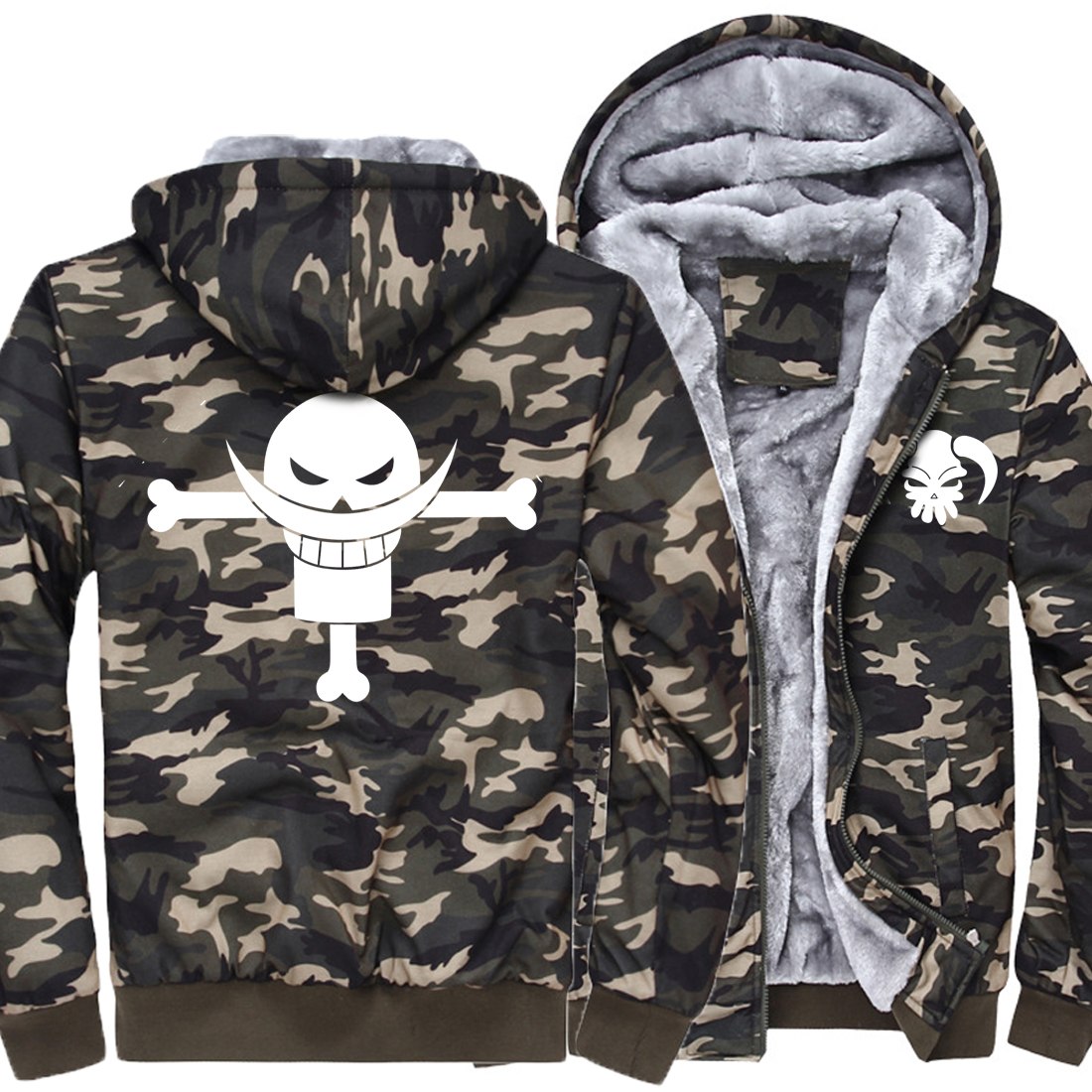 2019 the homme Army Ggreen Camouflage casual brand streetwear thick jacket men funny hoodies homme skull tracksuit coat MMA