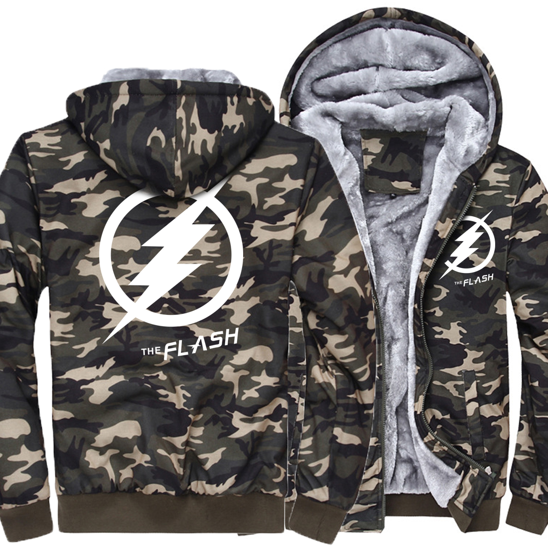 2019 new fashion TV Show Teen Wolf harajuku Teen 24 thick Army Ggreen Camouflage zipper hoodies swag tracksuit homme jacket pp