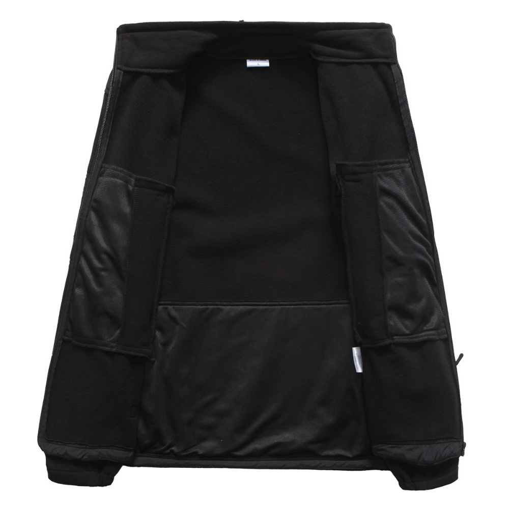 Outdoors Tactical Zipper Pocket Sharkskin Soft Shell Warm Thelmal Fleece Hoodies Cargi Army Jacket Men 3 Color