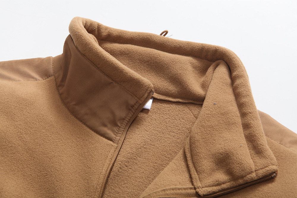 Outdoors Tactical Zipper Pocket Sharkskin Soft Shell Warm Thelmal Fleece Hoodies Cargi Army Jacket Men 3 Color