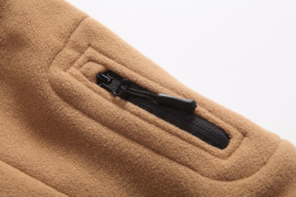 Outdoors Tactical Zipper Pocket Sharkskin Soft Shell Warm Thelmal Fleece Hoodies Cargi Army Jacket Men 3 Color