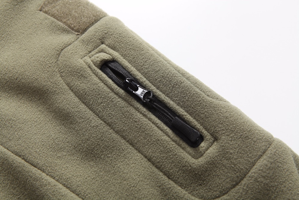 Outdoors Tactical Zipper Pocket Sharkskin Soft Shell Warm Thelmal Fleece Hoodies Cargi Army Jacket Men 3 Color
