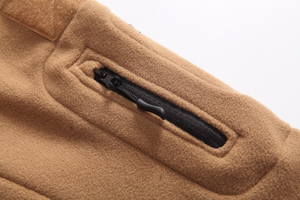 Outdoors Tactical Zipper Pocket Sharkskin Soft Shell Warm Thelmal Fleece Hoodies Cargi Army Jacket Men 3 Color