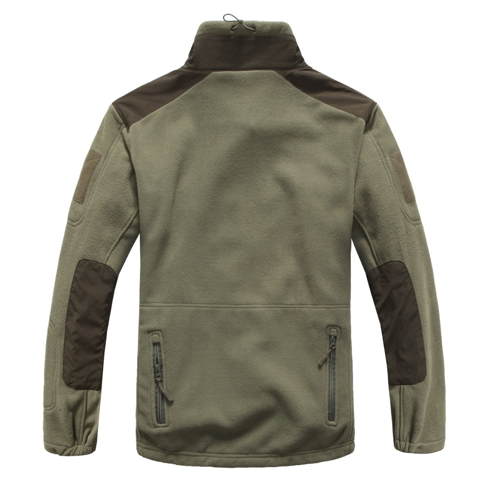Outdoors Tactical Zipper Pocket Sharkskin Soft Shell Warm Thelmal Fleece Hoodies Cargi Army Jacket Men 3 Color