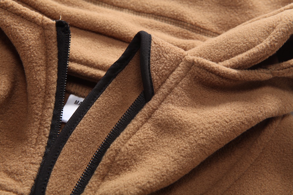 Outdoors Tactical Zipper Pocket Sharkskin Soft Shell Warm Thelmal Fleece Hoodies Cargi Army Jacket Men 3 Color