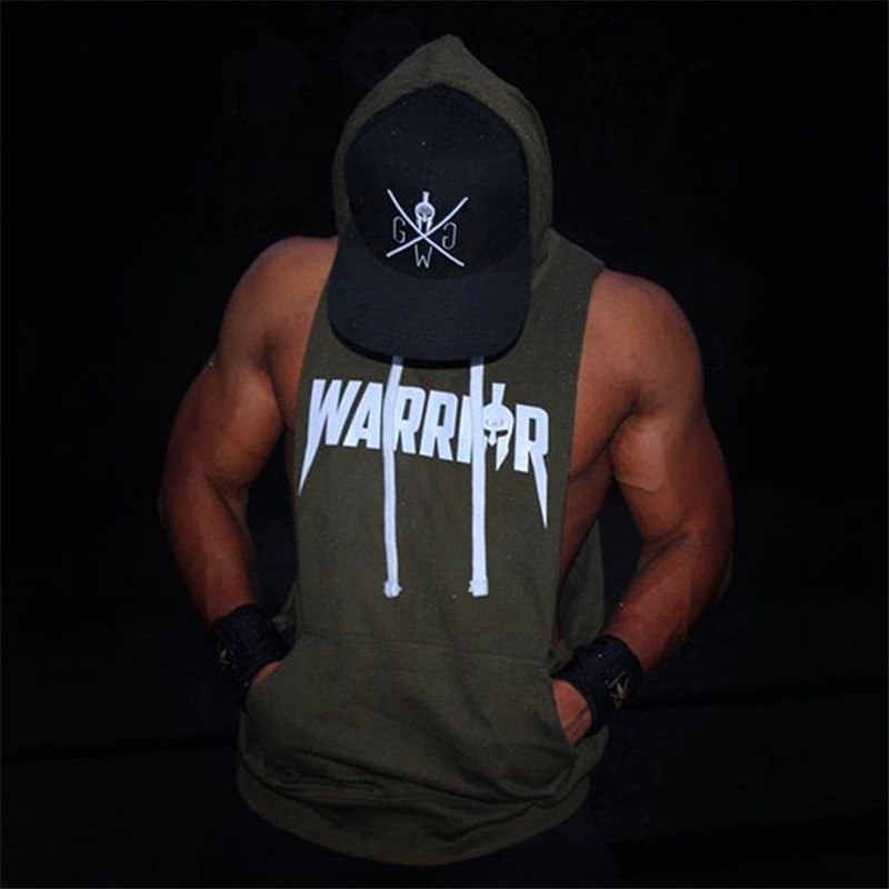 Autumn Men Hoodies Sweatshirt Fashion Military Tracksuit Casual Pullover Male Sleeveless hoodie