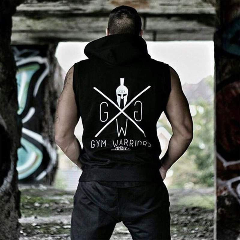 Autumn Men Hoodies Sweatshirt Fashion Military Tracksuit Casual Pullover Male Sleeveless hoodie
