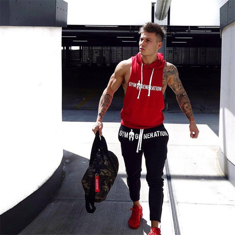 Autumn Men Hoodies Sweatshirt Fashion Military Tracksuit Casual Pullover Male Sleeveless hoodie