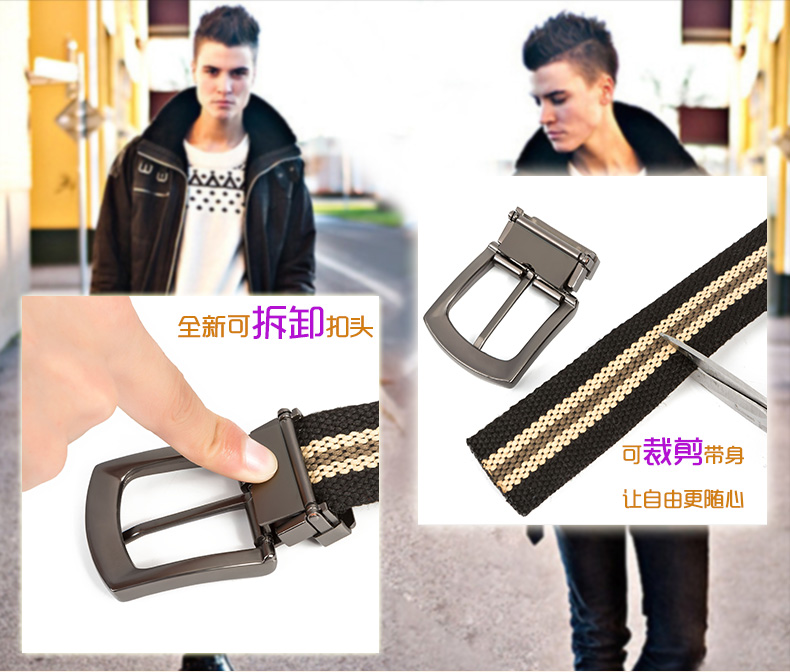 2017 Weave canvas belt men military workout Casual Jeans Brand Belt Young student needle Buckle-Belt Male Tactical waist Belt